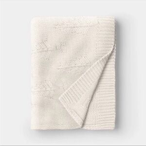 NWT Threshold tree knit reversible throw Blanket - Soft Ivory